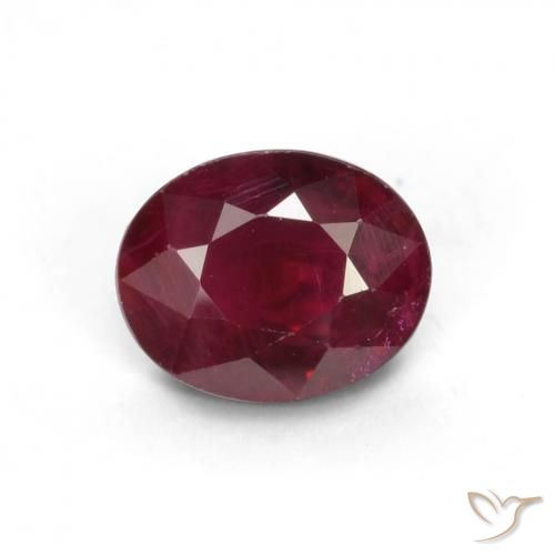 4.9 x 3.9mm Oval Red Ruby from Myanmar, Weight of 0.37ct, Natural heated Gemstone in VS-SI Clarity, 1pc Oval Facet Ruby - Color: Deep Red, Mohs Hardness of 9 suitable for daily wear jewelry, Year of the Pig Gemstone, Photo A