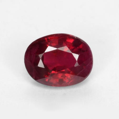 Bright Red Рубин Камень - 0.4ct Фасетный Овал (ID: 538984)