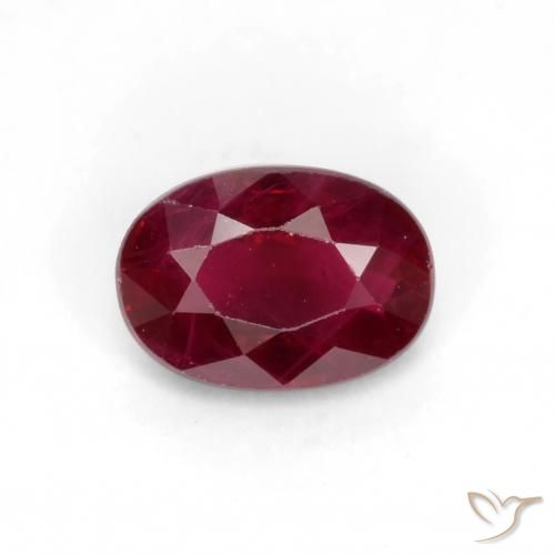 0.55ct Natural Deep Red Ruby, Oval, VS-SI