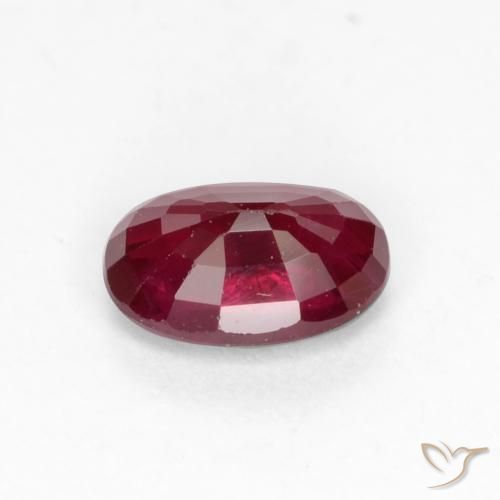 Ruby Gemstone in 5.7 x 4 mm Size for Sale, Ruby Stone in Deep Red Color