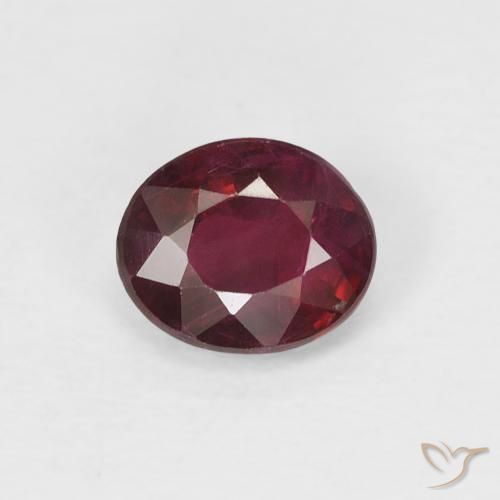 Medium Red Ruby Gem - 0.5ct Oval Facet (ID: 538987)