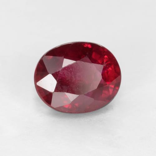 0.46 ct Red Ruby Stone, Natural Ruby in Oval Facet Shape for Sale