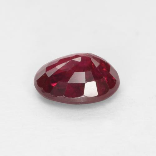 Ruby Gemstone in 5 x 4 mm (calibrated) Size for Sale, Ruby Stone in Medium Red Color