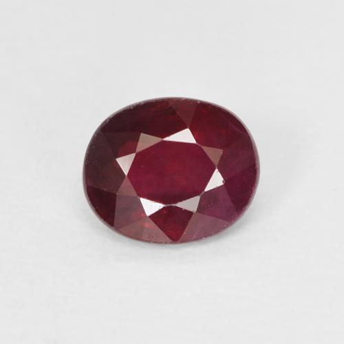 Medium Red Ruby Gem - 0.4ct Oval Facet (ID: 539030)