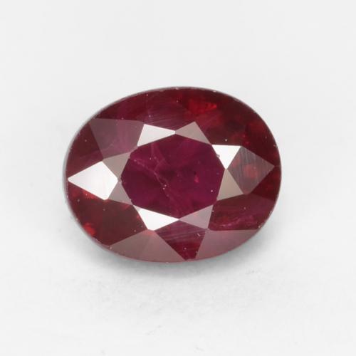 Deep Red Ruby Gem - 0.5ct Oval Facet (ID: 539031)