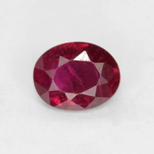 4,9 x 3,9mm ovaler roter Rubin aus Myanmar, Gewicht 0,36 ct, 1 Stück Rubin - Farbe: Tiefrot, natürlicher Edelstein in VS-SI Reinheit, Mohs-Härte von 9 Geeignet für den täglichen Gebrauch im Schmuck, Steinbock Sternzeichen Stein, Photo A