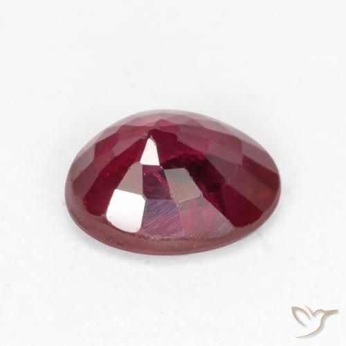 Ruby Gemstone in 5 x 4 mm (calibrated) Size for Sale, Ruby Stone in Deep Red Color