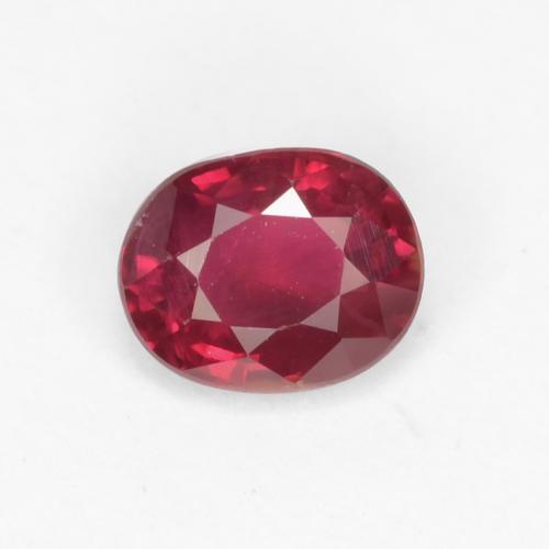 Jam Red Ruby Gem - 0.4ct Oval Facet (ID: 539148)