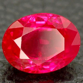 1.03 ct Red Ruby Stone, Natural Ruby in Oval Facet Shape for Sale