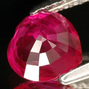 Ruby Gemstone in 6 x 6 mm (calibrated) Size for Sale, Ruby Stone in Red Pink Color