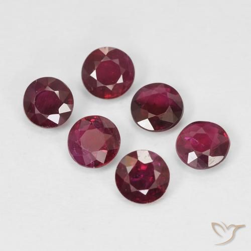 1.08 ct Round Cut Ruby, 3.3 mm From Myanmar, Photo A