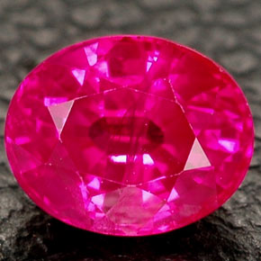 1.17 ct Red Ruby Gemstone, Ruby Gem in Oval Facet Shape for Sale.