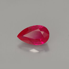 1.07 ct Red Ruby Stone, Natural Ruby in Pear Facet Shape for Sale