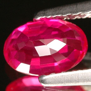Ruby Gemstone in 6.5 x 4.4 mm Size for Sale, Ruby Stone in Pink Red Color