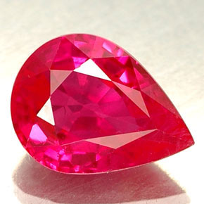 1.04 ct Pink Ruby Gemstone, Ruby Gem in Pear Facet Shape for Sale.