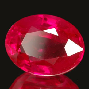 1.03 ct Pink Ruby Stone, Natural Ruby in Oval Facet Shape for Sale