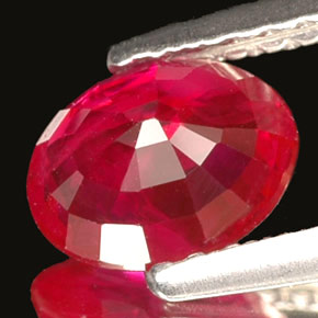 Ruby Gemstone in 6.5 x 5 mm Size for Sale, Ruby Stone in Red Pink Color