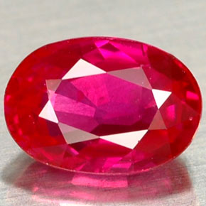 1.03 ct Pink Ruby Gemstone, Ruby Gem in Oval Facet Shape for Sale.
