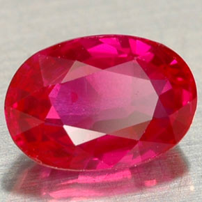 1.03 ct Pink Ruby Stone, Natural Ruby in Oval Facet Shape for Sale