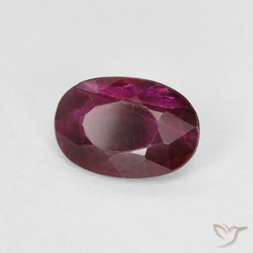 0.53 ct Red Ruby Stone, Natural Ruby in Oval Facet Shape for Sale