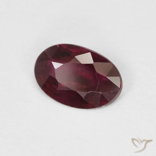 0.39 ct Red Ruby Stone, Natural Ruby in Oval Facet Shape for Sale