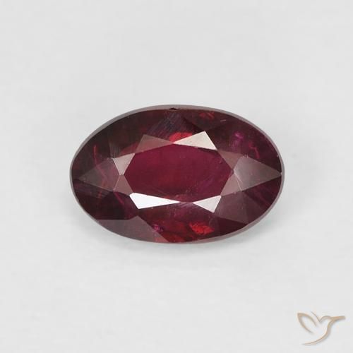 0.49ct Natural Deep Red Ruby, Oval, VS-SI