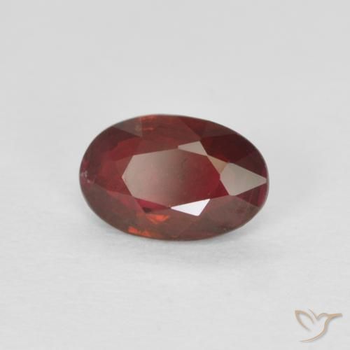0.46 ct Red Ruby Stone, Natural Ruby in Oval Facet Shape for Sale