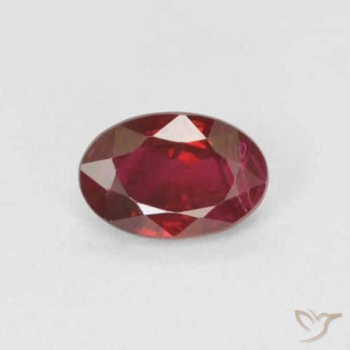 0.55ct Natural Wine Red Ruby, Oval, VS-SI