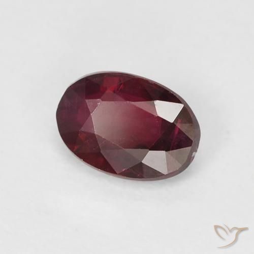 0.52 ct Red Ruby Stone, Natural Ruby in Oval Facet Shape for Sale