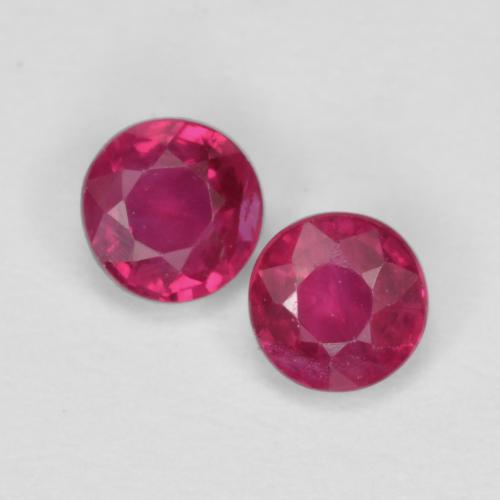 Medium Red Ruby Gem - 0.3ct Round Facet (ID: 556725)