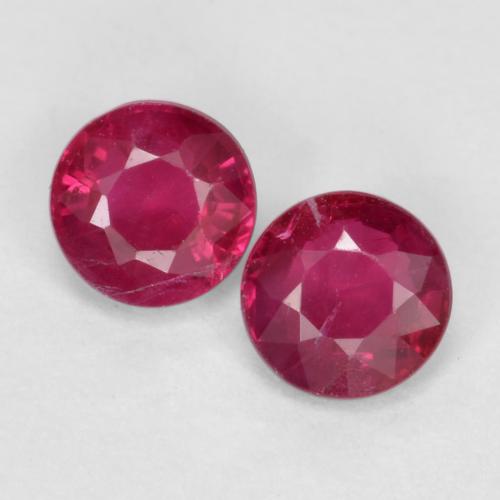 Medium Red Ruby Gem - 0.3ct Round Facet (ID: 556731)