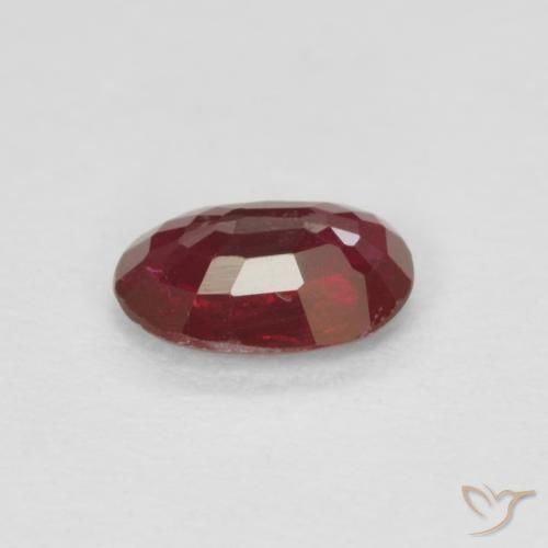 Ruby Gemstone in 6 x 4 mm (calibrated) Size for Sale, Ruby Stone in Wine Red Color