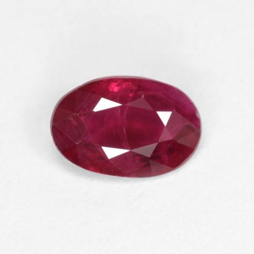 Bright Red Рубин Камень - 0.6ct Фасетный Овал (ID: 557028)