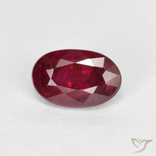 0.55 ct Oval Cut Ruby, 5.8 x 3.8 mm From Myanmar, Photo A