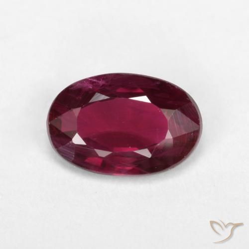 Wine Red Рубин Камень - 0.5ct Фасетный Овал (ID: 557036)