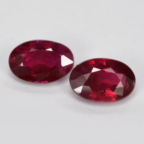 Medium Red Ruby Gem - 0.5ct Oval Facet (ID: 557219)