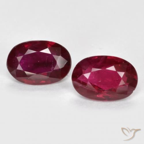 Wine Red Ruby Gem - 0.5ct Oval Facet (ID: 557220)