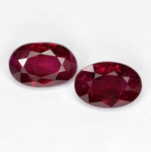 Deep Red Ruby Gem - 0.5ct Oval Facet (ID: 557222)