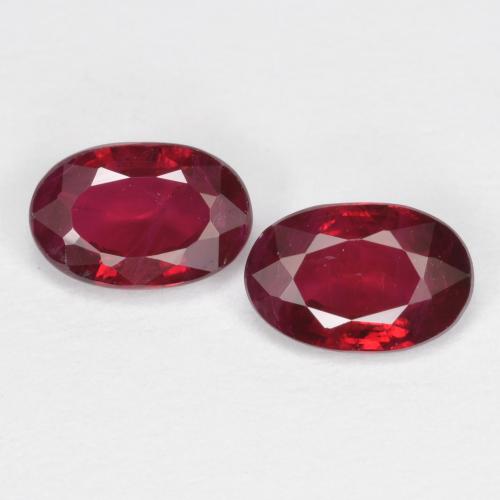 Medium Red Ruby Gem - 0.5ct Oval Facet (ID: 557225)