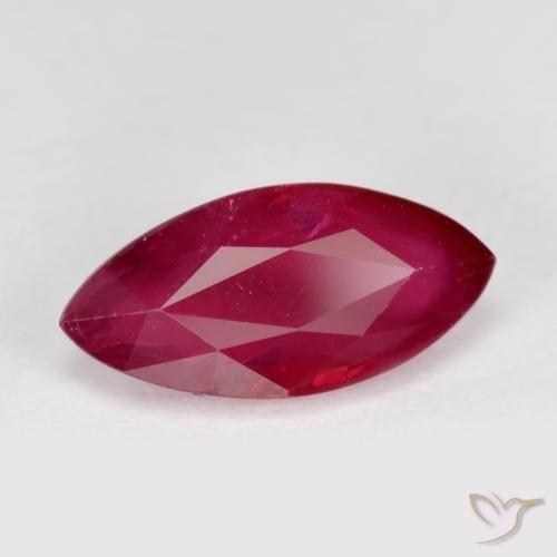 1.29 ct Red Ruby Stone, Natural Ruby in Marquise Facet Shape for Sale
