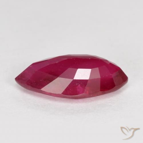 Ruby Gemstone in 9.8 x 4.7 mm Size for Sale, Ruby Stone in Jam Red Color