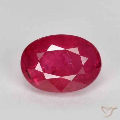 1.37 ct Oval Cut Ruby, 7.2 x 5.2 mm From Myanmar, Photo A