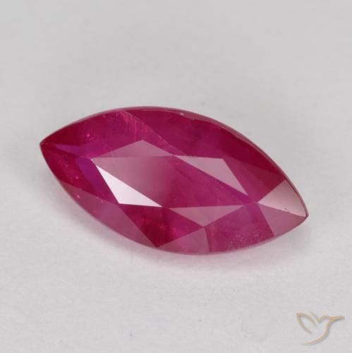 1.49 ct Red Ruby Stone, Natural Ruby in Marquise Facet Shape for Sale