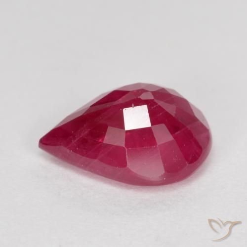 Ruby Gemstone in 7.2 x 5.5 mm Size for Sale, Ruby Stone in Medium Red Color