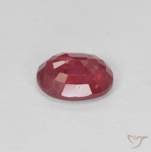 Ruby Gemstone in 6.7 x 5.2 mm Size for Sale, Ruby Stone in Medium Red Color