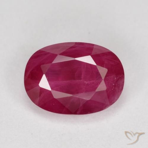 1.05ct Natural Medium Red Ruby, Oval, VS-SI