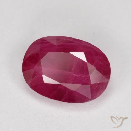 1.05 ct Red Ruby Stone, Natural Ruby in Oval Facet Shape for Sale