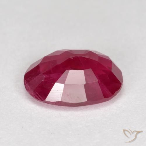 Ruby Gemstone in 7 x 5 mm (calibrated) Size for Sale, Ruby Stone in Medium Red Color