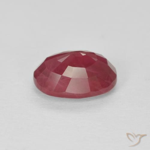 Ruby Gemstone in 7 x 5 mm (calibrated) Size for Sale, Ruby Stone in Pinkish Red Color