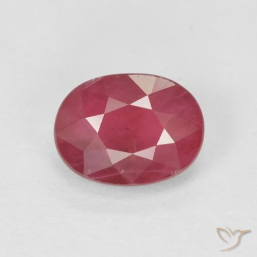 1.1 ct Oval Cut Ruby, 6.8 x 5.1 mm From Myanmar, Photo A